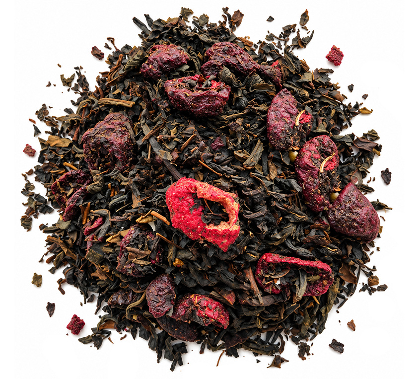 Magic Xmas Leo Tea – świąteczna czarna herbata liściasta z wiśnią, różą, hibiskusem i aromatem rumu